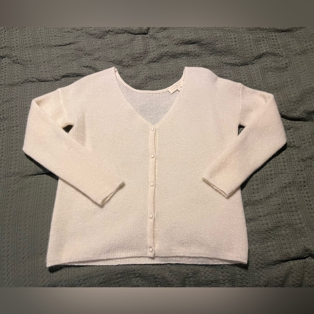 Sezane Barry Cardigan Ecru, size Small - Picture 9 of 11